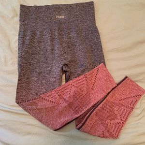 Pink ombré laser cut legging